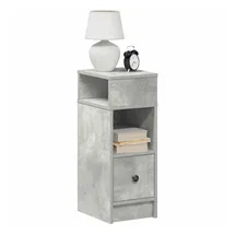 vidaXL Nachtschrank Lynde 25 x 31 x 66 cm Betongrau
