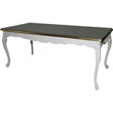 Casa Padrino Barock Esstisch leicht Cremebarben/Gold 200 cm x 90 cm- Esszimmer Tisch - Antik Stil Möbel - Limited Edition - Gold
