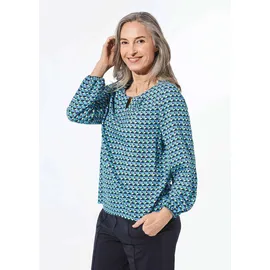 GOLDNER Druckbluse blau 38