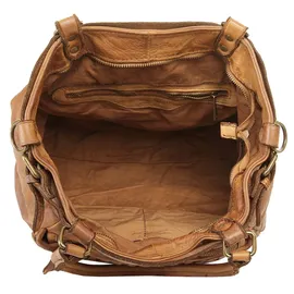 Samantha look Shopper echt Leder, Made in Italy, braun