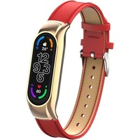 MU Style Microfiber Leather Series Ersatz Armband (Echtleder), Uhrenarmband, Rot