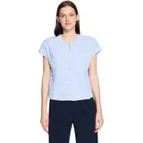 Betty & Co Hemdbluse mit Stickerei Blau/Weiß 44