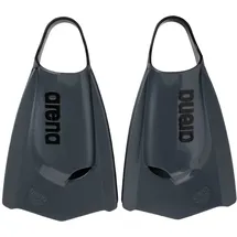 Arena Powerfin Pro II Schwimmbad-Trainingsflossen, Schwimmflossen für Erwachsene, Flossen aus 100% Silikon, Komfortable Kurzflossen für das Schwimmbad, Schwarz, 44-45
