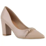 VAN HILL Spitze Pumps in Beige