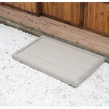 HC Garten & Freizeit Outdoor-Bodenelement WPC für Solarduschen & Poolleitern - Lichtgrau