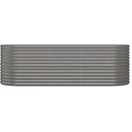vidaXL Hochbeet Pulverbeschichteter Stahl 224 x 80 x 68 cm Grau