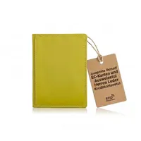 Josephine Osthoff Handtaschen-Manufaktur Josephine Osthoff EC-Karten und Ausweisetui Herren Leder Kreditkartenetui Kartenetui Damen RFID-Schutz Slim Wallet Card case mit Geldscheinfach (935), Farbe:Limone - ca. 8,5 cm breit, ca. 12 cm hoch.