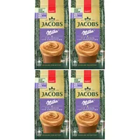 Jacobs Typ Cappuccino Choco Milka, Getränkepulver mit löslichem Bohnenkaffee, Instant Kaffee, für 25 Getränke, 400 g (Packung mit 4)