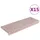 vidaXL Stufenmatten 15 Stk. 65x21x4 cm Weiß und Rosa