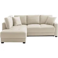 Mr. Couch Ecksofa Pierre, L-Form mit BoxSpring, Mit Boxpring-Taschenfederkern beige