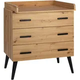 Schardt Wickelkommode Morris Oak, 3 Schubladen, 102x90x53 cm, B: 102 H: 90 T: 53