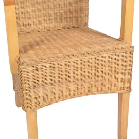 MiaMöbel Rattan Armlehnstuhl 'Larissa' 51 x 57 x 98 cm natur 2 St.