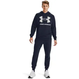 Under Armour Rival Fleece Big Logo Hoodie Herren 410 midnight navy/onyx white M