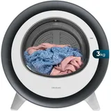 Cecotec Kompakter Ablufttrockner 3kg Bolero DressCode Dry 3500V Silver, 8 Programme, Klasse A, Intelligente Automatische Trocknung, Touch-Steuerung, UV Care Funktion, Dry Shoe Rack, Delay Start, Weiß