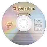 Verbatim DVD-R 16 x 4,7 GB DVD-R 50 Stück(e) - DVD+RW Rohlinge (4,7 GB, DVD-R, 50 Stück(e), 120 min, 16x)