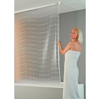 Eco-Dur Duschrollo deluxe  (134 x 240 cm, Shower, Weiß/Silber)