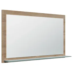 Spiegel Emotion Glasablage farbig eingerahmt 104x60 cm Eiche