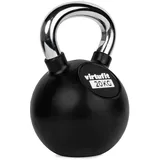 VirtuFit Kettlebell - Gummi - Chrom - 12 kg