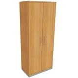 fm Büromöbel Aktenschrank abschließbar für 5 Ordnerhöhen Breite 80 cm »Sidney« braun, 80x186.9x44.2 cm