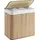 Songmics Wäschekorb 3 Sortierfächern 40 cm x 60 cm x 61,5 cm Holzfarbe 150,