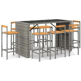 vidaXL Gartenbar-Set 7-tlg. Grau