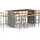 vidaXL Gartenbar-Set 7-tlg. Grau