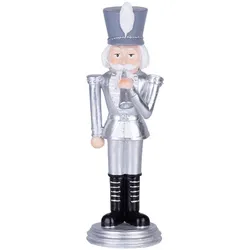 CHEFGASTRO Premium Nussknacker Figur MagicHome silber 30cm hoch