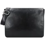 LEONHARD HEYDEN Cambridge Messenger Leder 38 cm Laptopfach schwarz