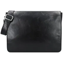 LEONHARD HEYDEN Cambridge Messenger Leder 38 cm Laptopfach schwarz