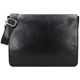 LEONHARD HEYDEN Cambridge Messenger Leder 38 cm Laptopfach schwarz