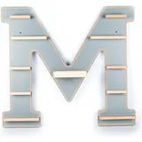 VCM Kinderregal Buchstabe M Holz grau