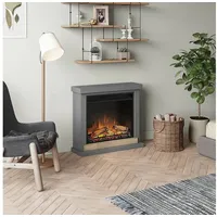 TAGU Hagen Elektrokamin Grau mit 23 Zoll Powerflame Elektrischer
