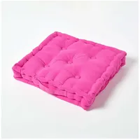 Homescapes Bodenkissen Sitzkissen unifarben pink 40 x 40 cm rosa 40 cm x 40 cm x 8 cm