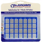 Dr. Junghans Tablettenbox 1 Woche 28 Fächer Schiebedeckel