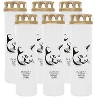 HS Candle Grabkerze GK-03999 (6-tlg), Grabkerze Brenndauer 100 Stunden mit Tier-Motiv