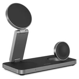 TECH-PROTECT QI15W-A47 MagSafe 3in1 Induktives Ladegerät Schwarz