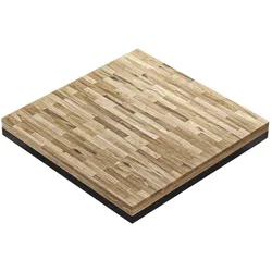 MASSIV-STEEL | Bistro Massiv Tischplatte | 80x80cm | Eiche
