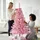 Gravidus Pinker Weihnachtsbaum 150 cm mit Metallständer 440 Spitzen