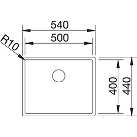 Blanco Claron 500-U Edelstahl Seidenglanz + Handbetätigung + InFino