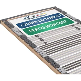AM Qualitätsmatratzen | Ergonomischer 7-Zonen Lattenrost 100x200 cm | fertig montiert | 44 Leisten | starr | Lattenrahmen | 100 x 200 cm