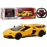LeanToys Auto Sportwagen 1:12 CH RTR gelb