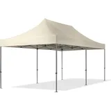 TOOLPORT 3x6m Stahl Faltpavillon, premium Dach Pavillon creme