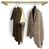 RSR Hangers Kleiderstange Garderobe Industrial Design Gold für Wand Wandmontage Garderobenstange 50 cm