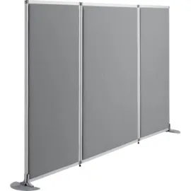 SOENNECKEN Stellwand stoffbespannt 810 mm grau
