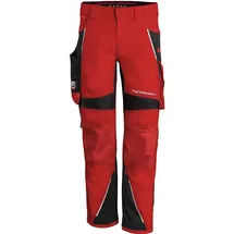 Grizzlyskin Bundhose "IRON" - L52 (lang) - rot/schwarz
