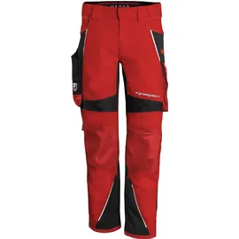 Grizzlyskin Bundhose "IRON" - L52 (lang) - rot/schwarz
