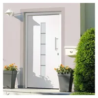 vidaXL Aluminium Haustür rechts 100 x 200 cm weiß