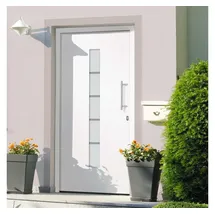vidaXL Aluminium Haustür rechts 100 x 200 cm weiß