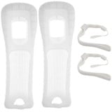 Silikonhülle und Armband für Wii Fernbedienung, Wii Controller Schutzhülle mit Armband, 2 Teile, rutschfest, verschleißfest und langlebig