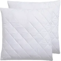 Kopfkissen MY HOME "Microlux Kopfkissen 40x80 cm, 80x80 cm", weiß, B:80cm L:80cm, Bezug: 100% Polyester. Füllung: 100% Polyester, Kopfkissen, Kissen im Spar-Set